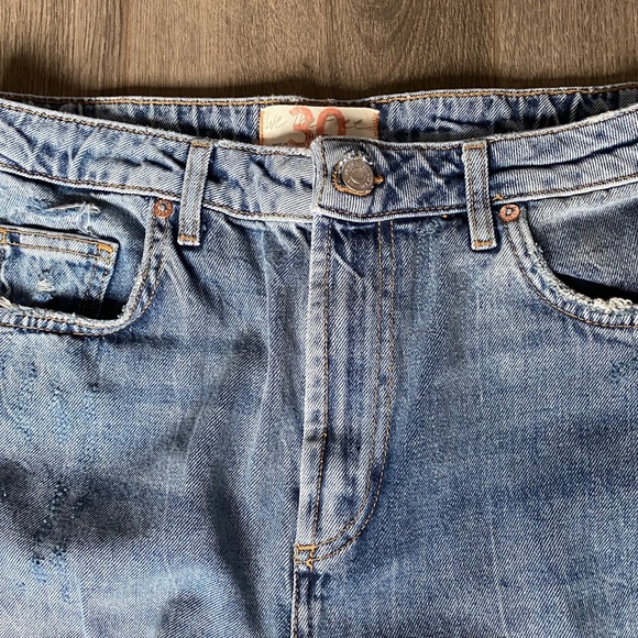 Free People Dakota Ripped Straight Leg Jeans - Picture 14 of 15